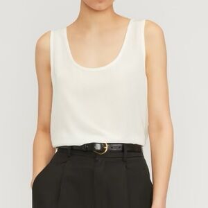 BNWT Everlane Cream Silk Tank Top size 2